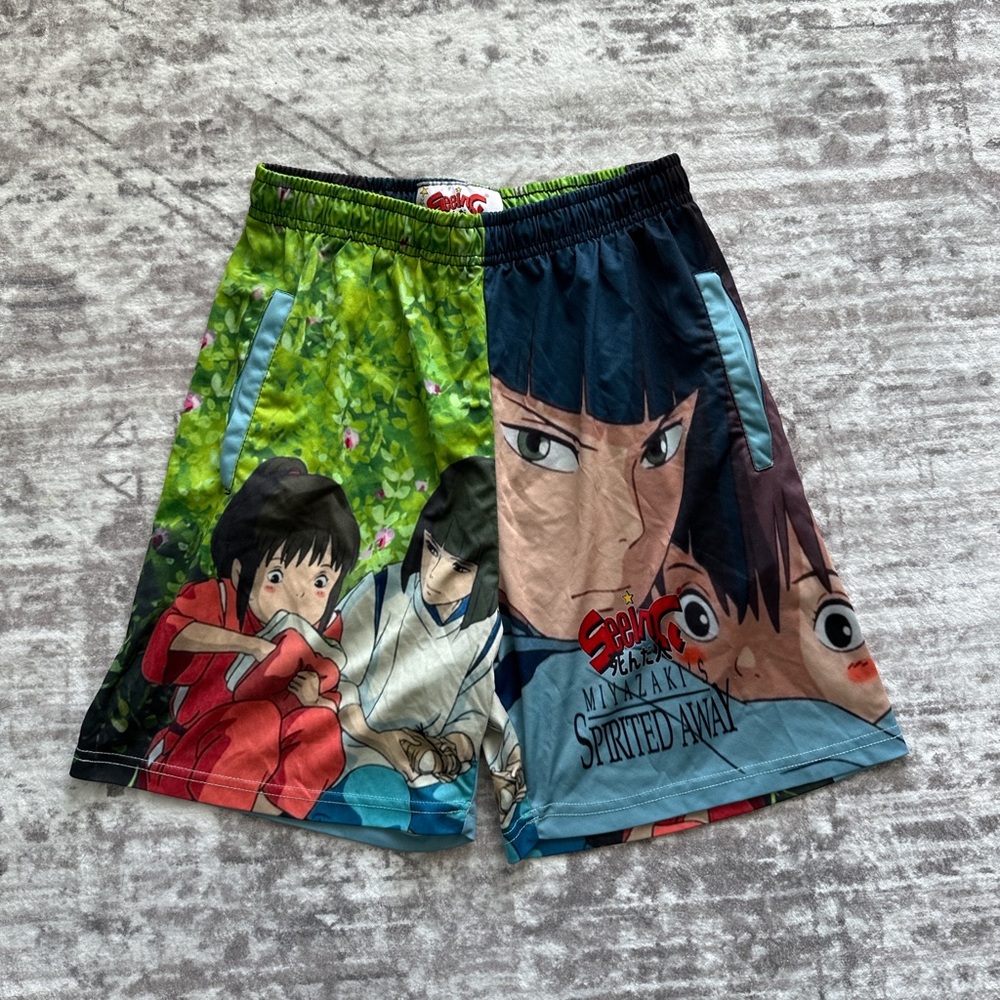 Kids Anime Print Shorts